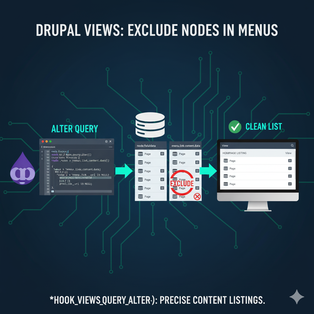 drupal views exclude nodes from menus