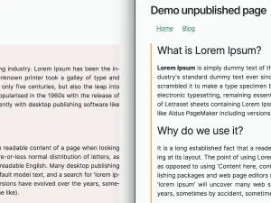 unpublished node view comparison