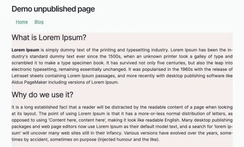 default view of an unpublished node in drupal